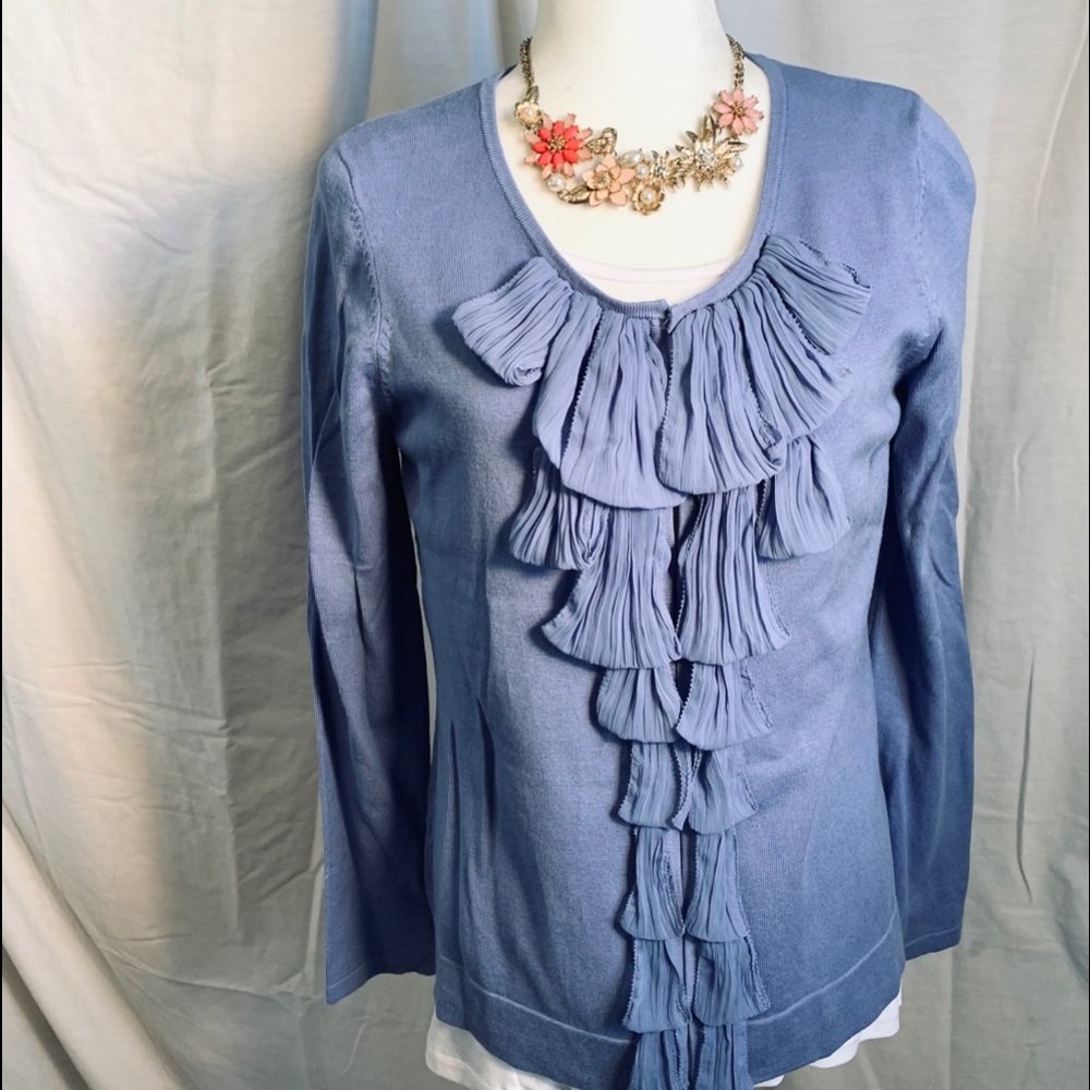 COPY - Chico’s Sweater cardigan with ruffles